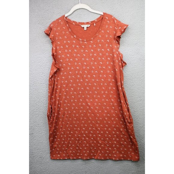 Toad & Co. Cap Sleeve Organic Cotton Blend Dress-Size XL-Pockets - Picture 1 of 9